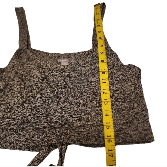 Aerie Heather Gray Knit Tank Top With Wrap Waist Tie Size M - Picture 8 of 11